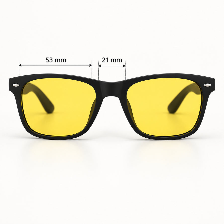 Ochelari LEZOLI Ambra Lentile Galbene Filtru Lumina Albastra Calculator Gaming Condus Noapte Sport Protectie UV400 Toc si Laveta Incluse — (3)