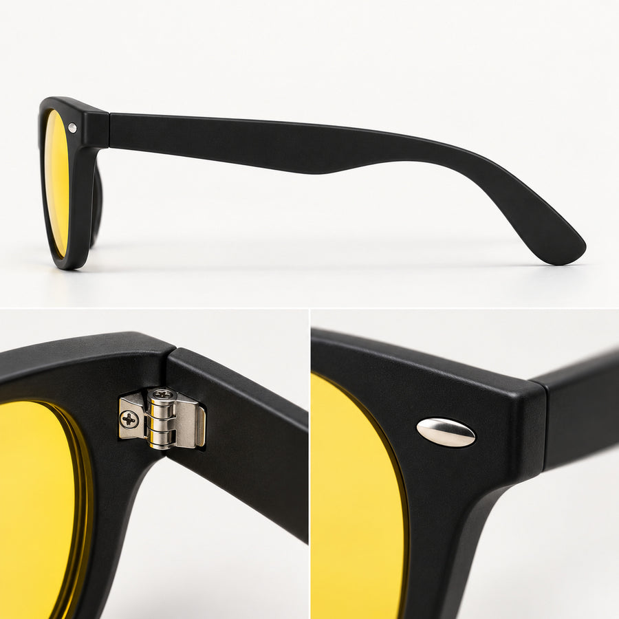 Ochelari LEZOLI Ambra Lentile Galbene Filtru Lumina Albastra Calculator Gaming Condus Noapte Sport Protectie UV400 Toc si Laveta Incluse — (4)